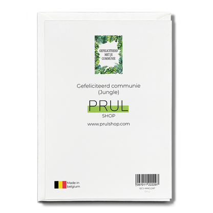 Gefeliciteerd communie (Jungle)  - Greeting Card