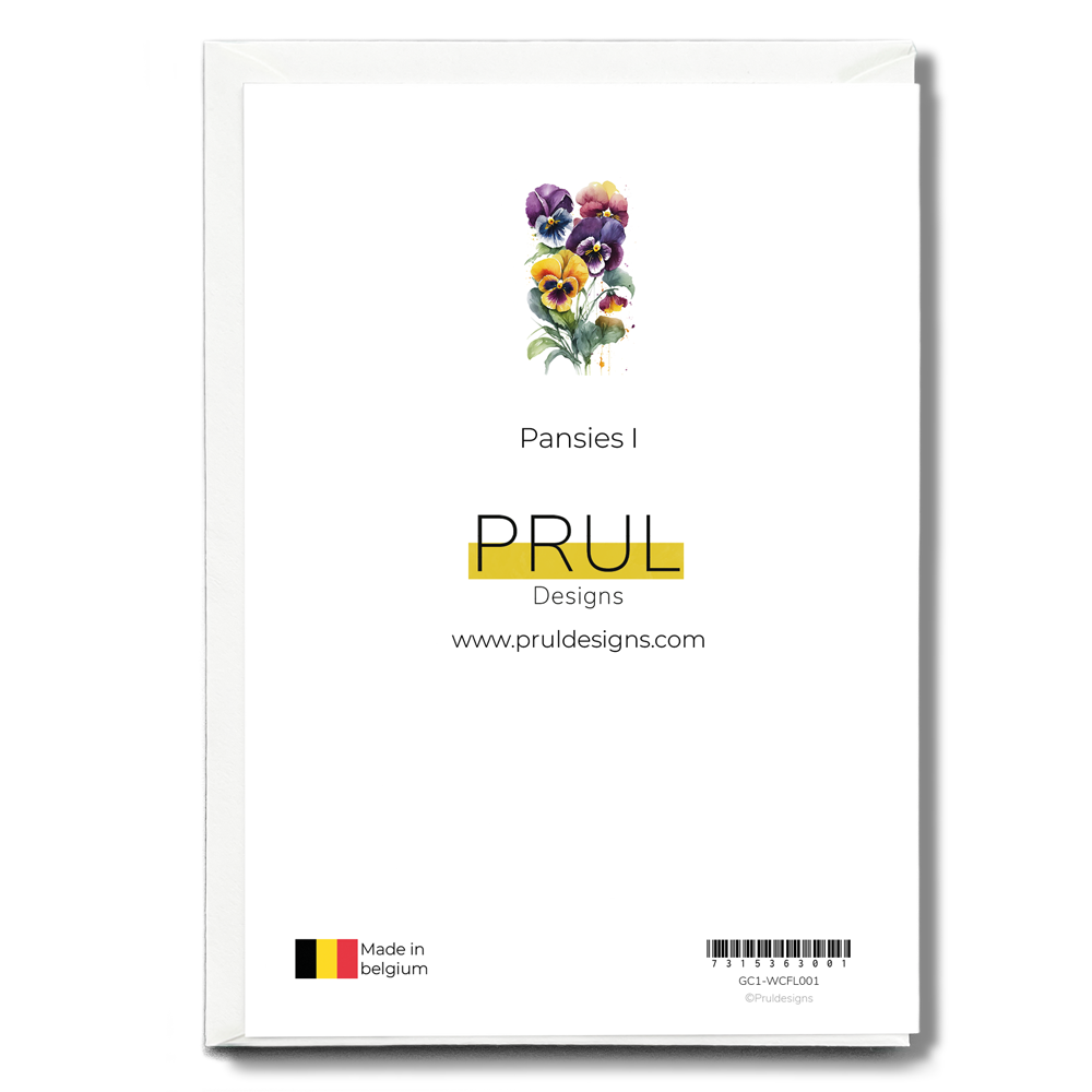Pansies I - Wenskaart