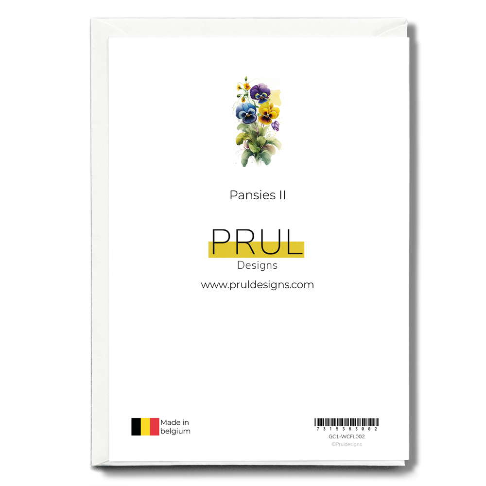 Pansies II - Wenskaart