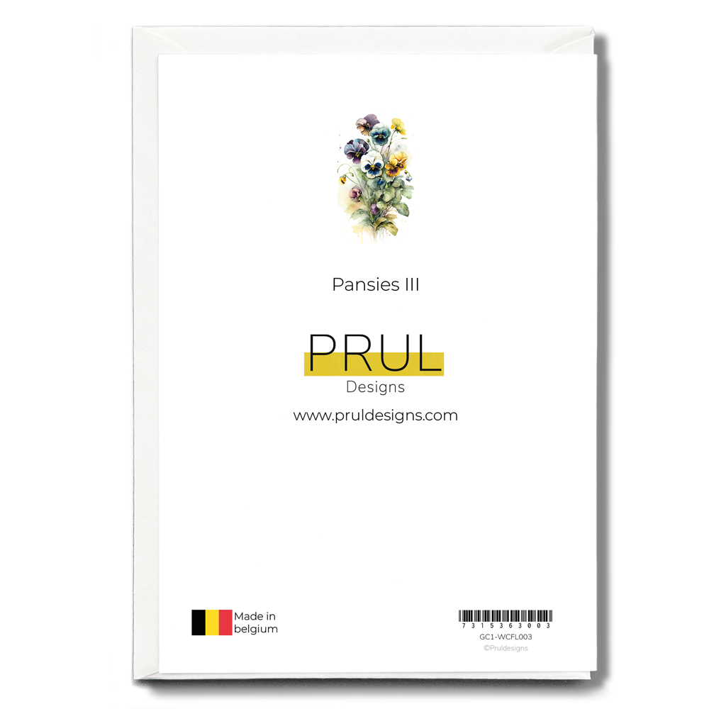 Pansies III - Wenskaart
