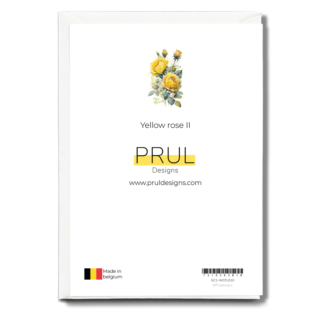 Yellow rose II - Wenskaart