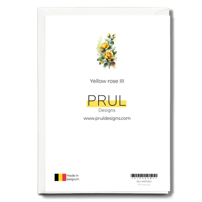 Yellow rose III - Wenskaart