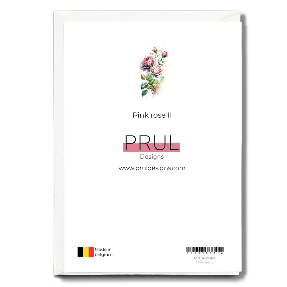 Pink rose II - Wenskaart