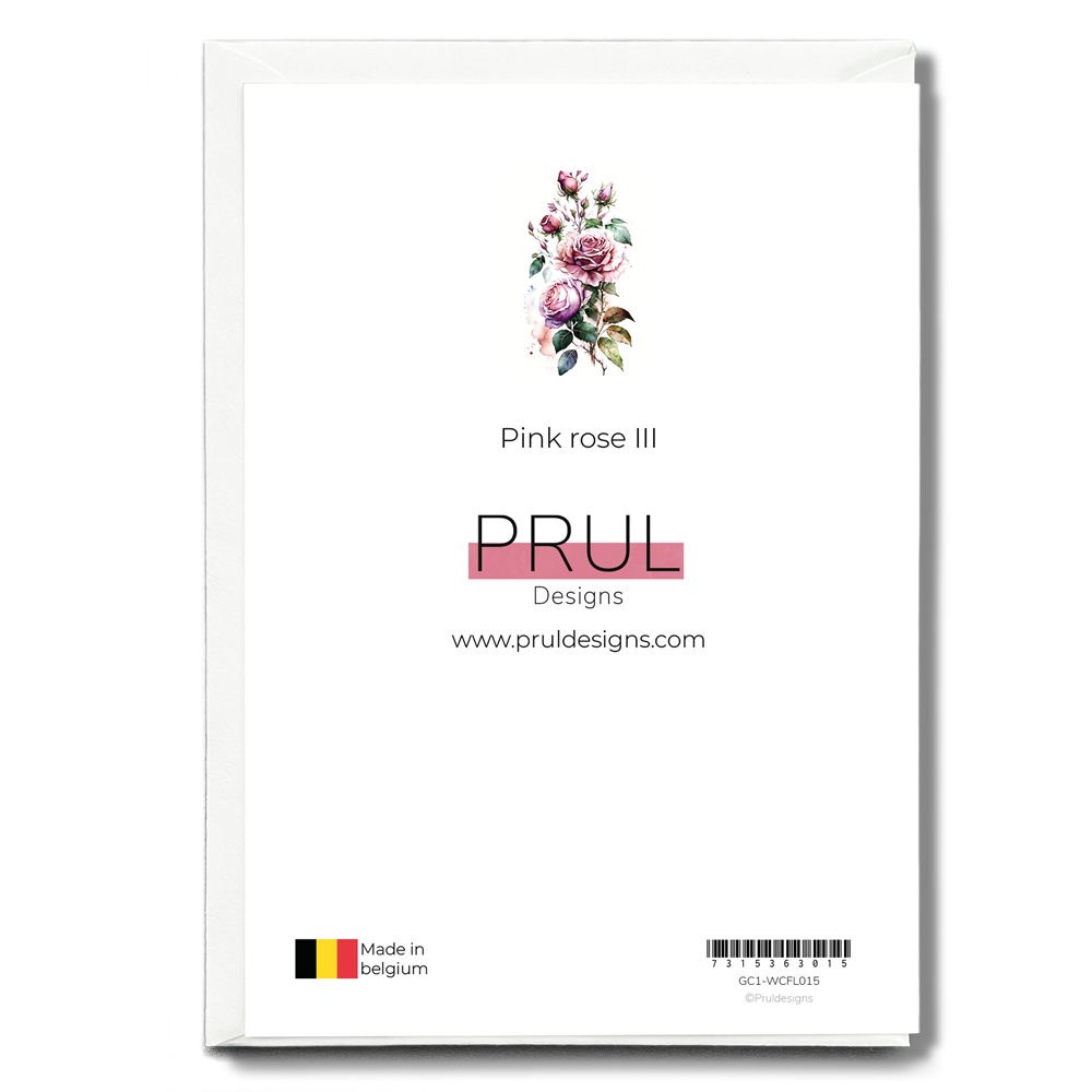 Pink rose III - Wenskaart