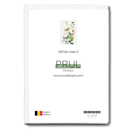 White rose II - Wenskaart