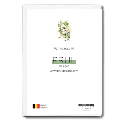 White rose IV - Wenskaart