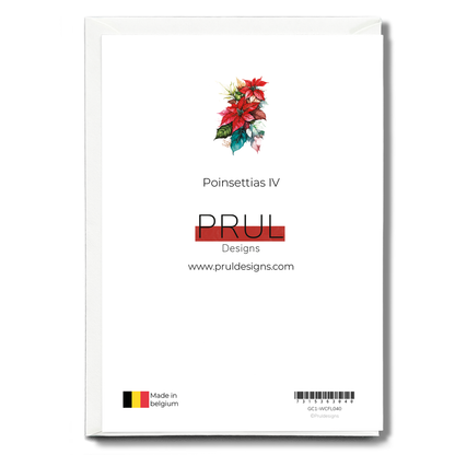 Poinsettias IV - Wenskaart