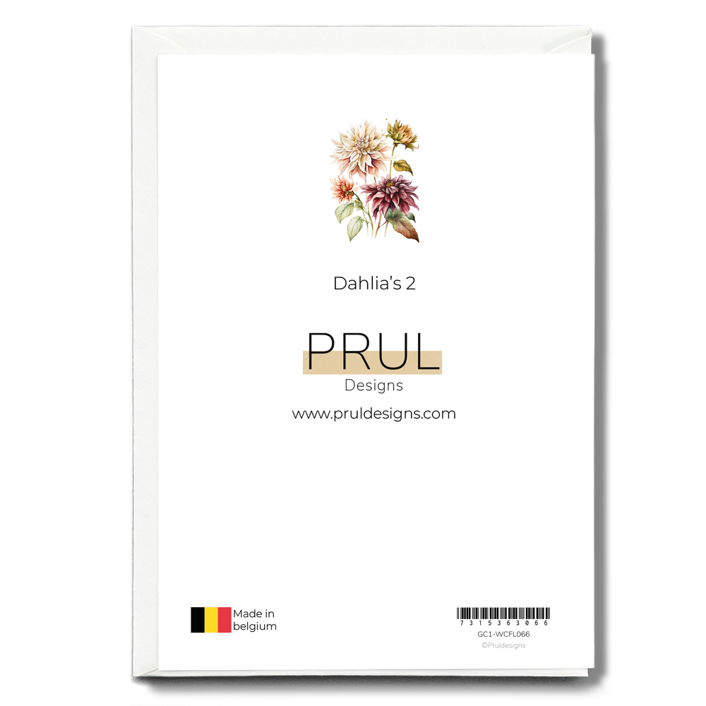 Dahlia's 2 - Wenskaart