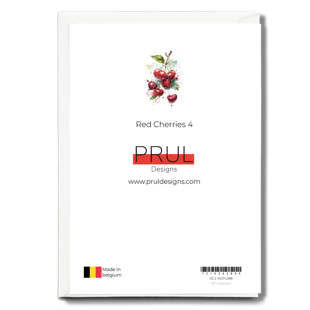 Red Cherries 4 - Wenskaart