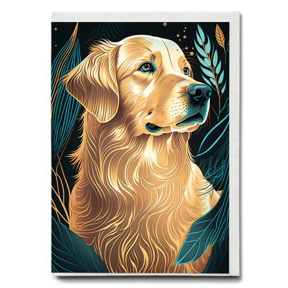Proud golden retriever - Greeting Card