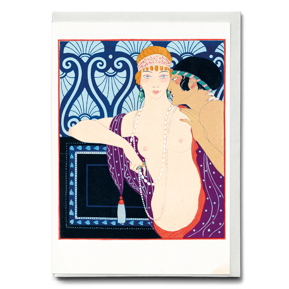 Les Trois Beautes de Mnasidika by George Barbier - Greeting Card