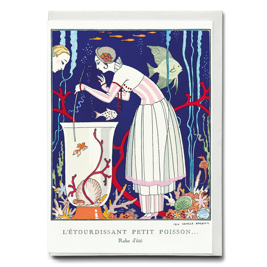 L'étourdissant petit poisson: Robe d'été - Greeting Card
