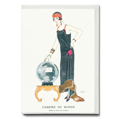 L'Empire du monde: Robe du soir, de Worth - Greeting Card