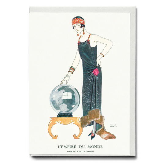 L'Empire du monde: Robe du soir, de Worth - Greeting Card