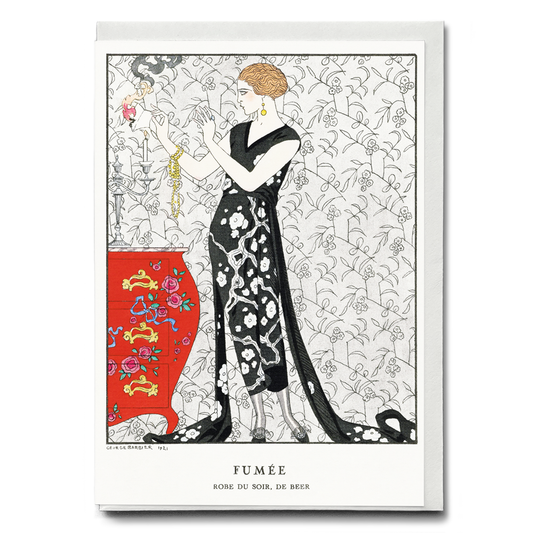 Fumée- Robe du soir, de Beer - Greeting Card