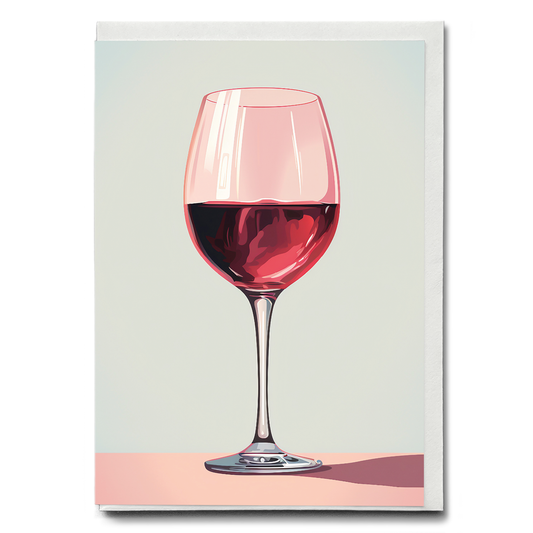 Red wine - Greeting Card