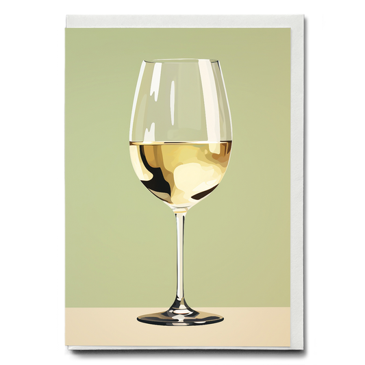 White wine - Greeting Card