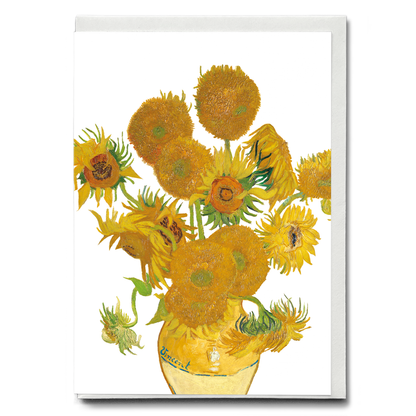 Sunflowers Cutout By Van Gogh - Greeting Card