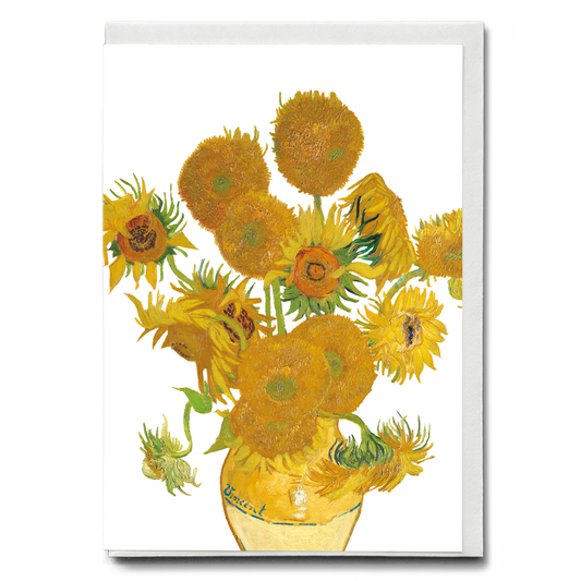 Sunflowers Cutout By Van Gogh - Greeting Card