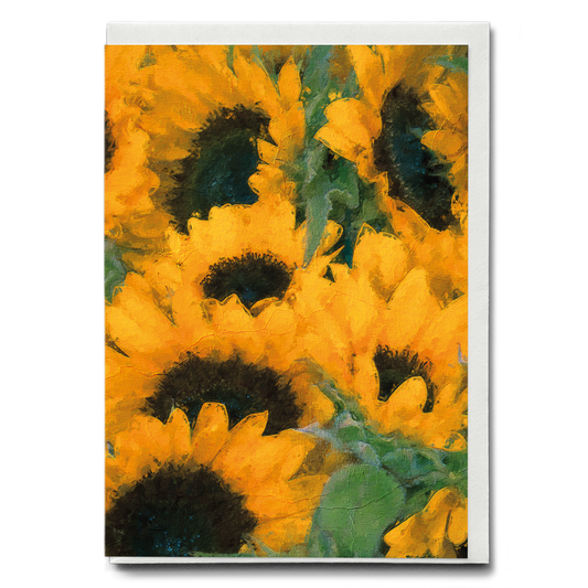 Painting of sunflowers - Greeting Card