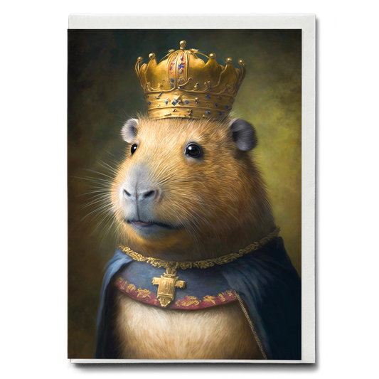 King Capybara - Greeting Card