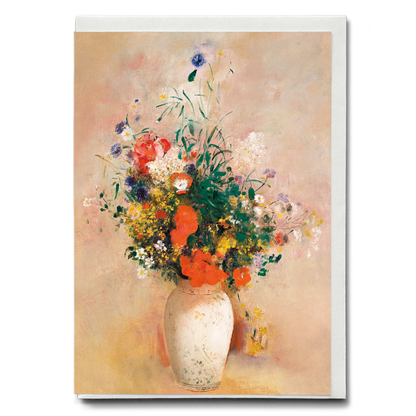 Vase of Flowers by Odilon Redon - Greeting Card