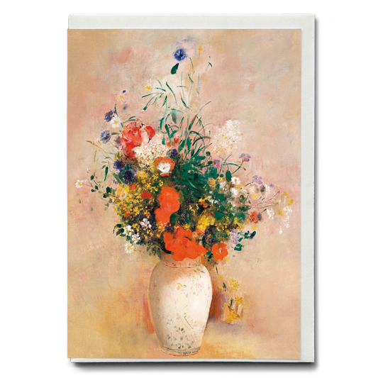 Vase of Flowers by Odilon Redon - Greeting Card
