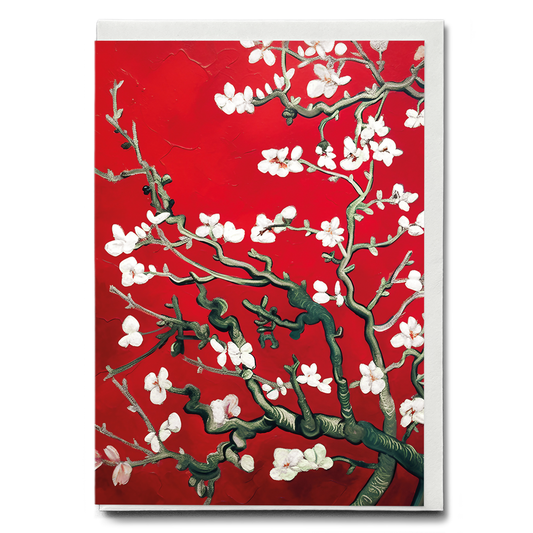 Almond blossom (Red) By Vincent van Gogh - Greeting Card