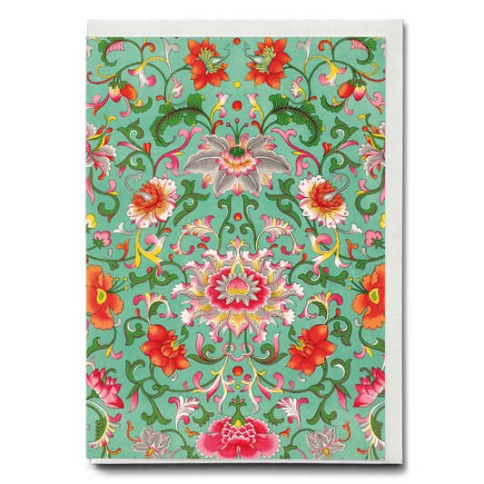 Colorful floral pattern - Greeting Card