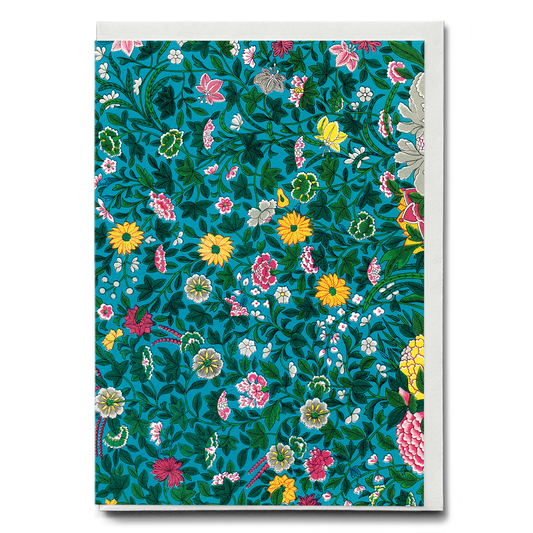 Green botanical pattern - Greeting Card