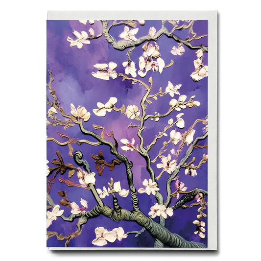 Almond blossom (Purple) By Vincent van Gogh - Greeting Card