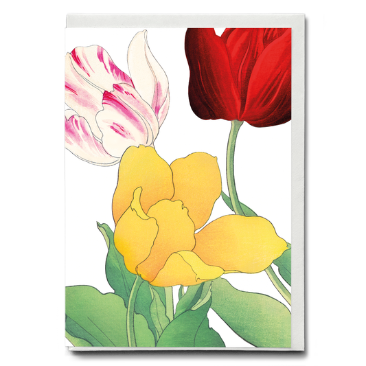 Tulips flowers By Tanigami Kônan - Wenskaart
