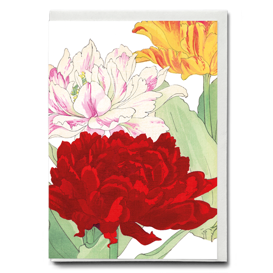 Peonies By Tanigami Kônan - Wenskaart