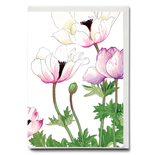 Poppy flowers By Tanigami Kônan - Wenskaart