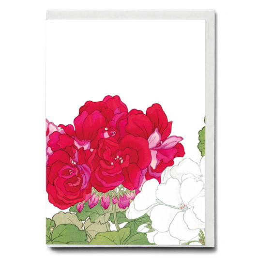Geraniums By Tanigami Kônan - Wenskaart