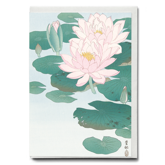 Water Lily By Ohara Koson - Greeting Card