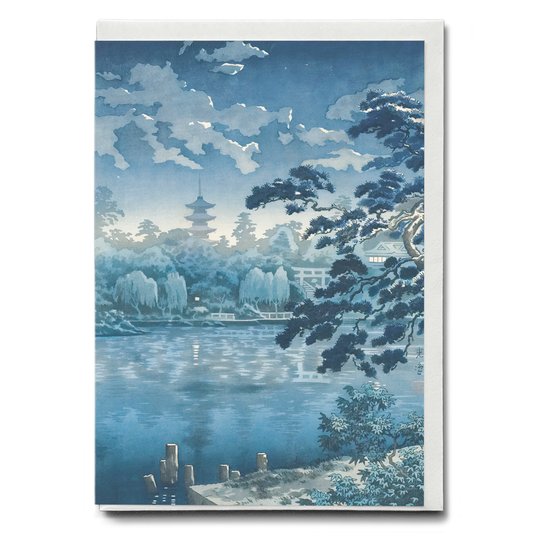Shinobazu Pond in Ueno By Koitsu Tsuchiya - Greeting Card