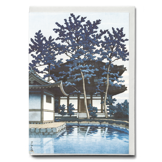 Kiko-ji Temple, Nara by Hiroaki Takahashi - Greeting Card