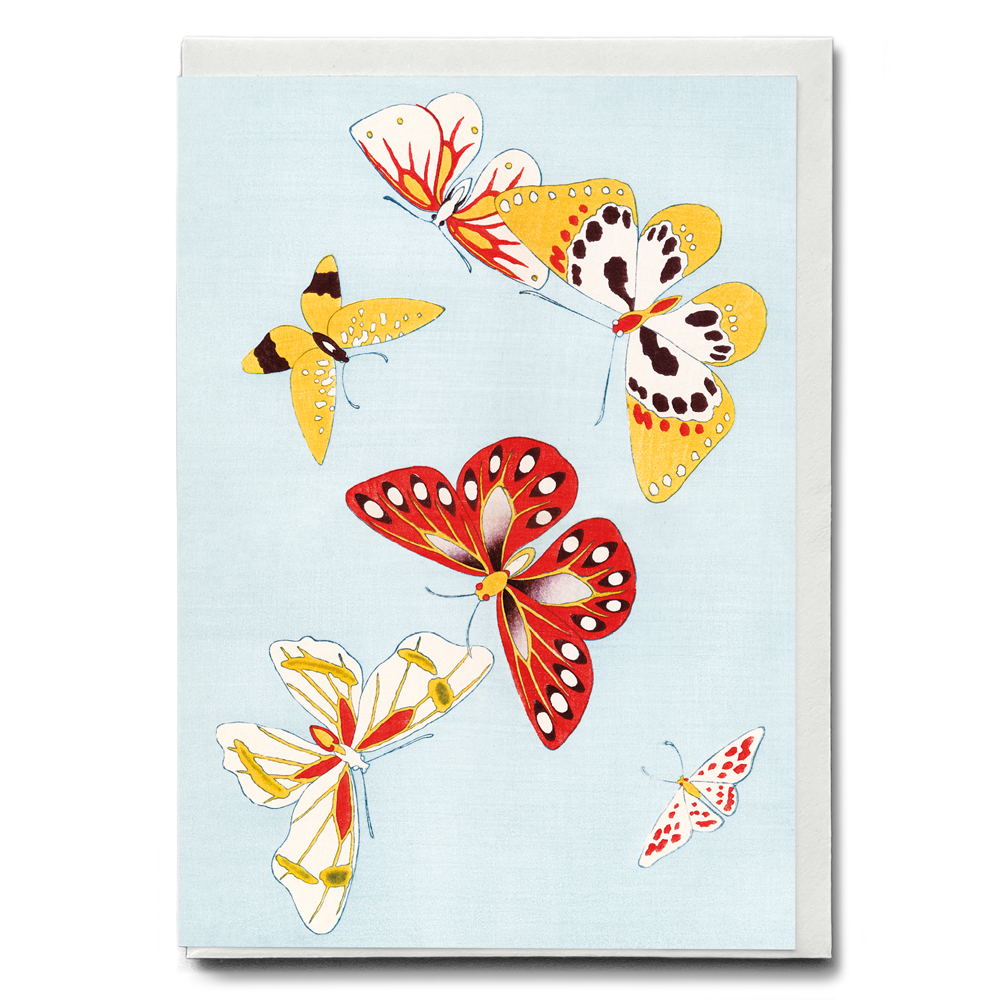 Japanese butterfly By Kamisaka Sekka - Greeting Card