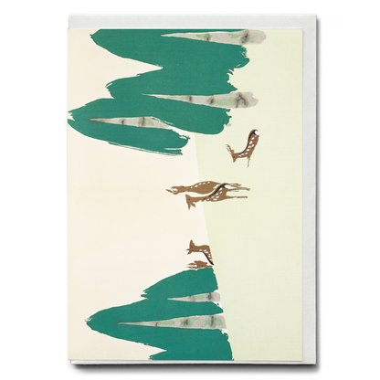 Deer By Kamisaka Sekka. - Greeting Card