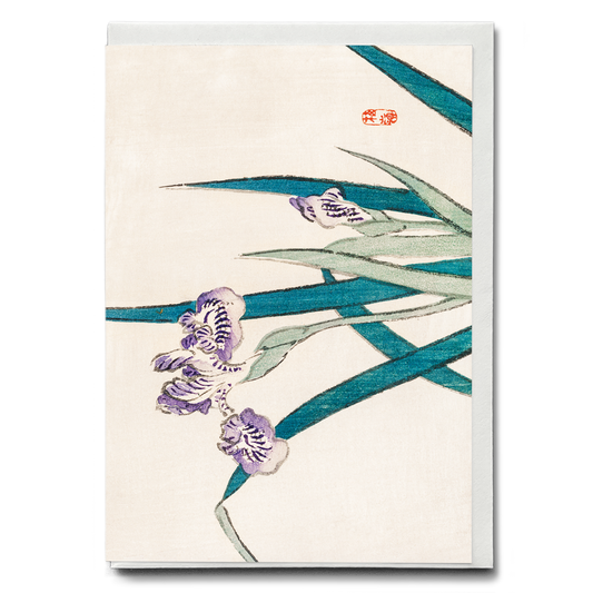 Irises by Kōno Bairei - Greeting Card