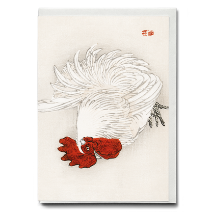 Japanese Bantam by Kōno Bairei - Greeting Card