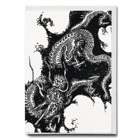 Japanese dragon by Shumboku - Greeting Card