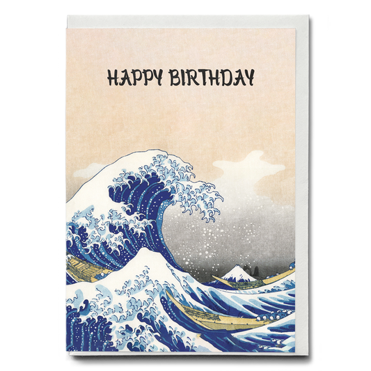 The Great Wave at Kanagawa (Happy Birthday) - Greeting Card
