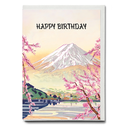 Mount fuji springtime (Happy Birthday) - Greeting Card