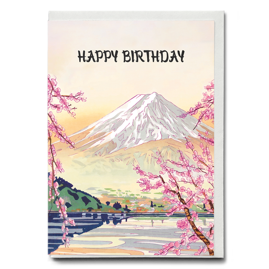 Mount fuji springtime (Happy Birthday) - Greeting Card