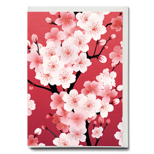 Pink Blossom branch - Greeting Card