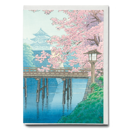 Castle and Cherry Blossoms - Greeting Card