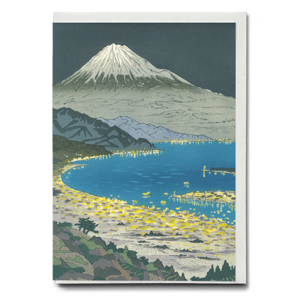 Plum Blossom and Full Moon by Ohara Koson - Greeting Card