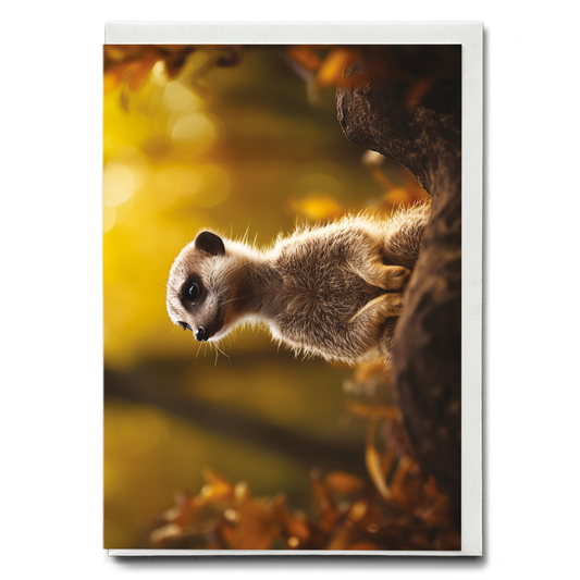 Meerkat in the woods - Greeting Card